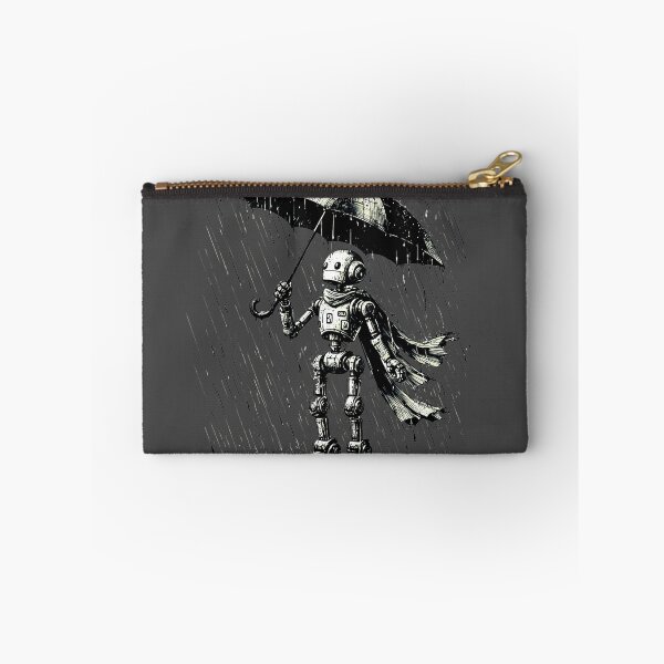 Item preview, The Robot waits in the rain for his love designed and sold by PixelCraftDSG.