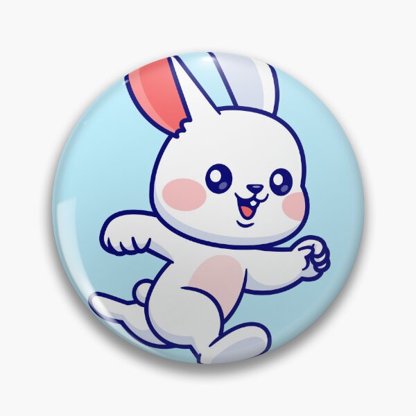 Item preview, "Cute Rabbit Running: Cartoon Vector Icon Illustration" designed and sold by hjian8219.