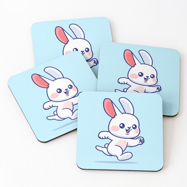 Item preview, "Cute Rabbit Running: Cartoon Vector Icon Illustration" designed and sold by hjian8219.