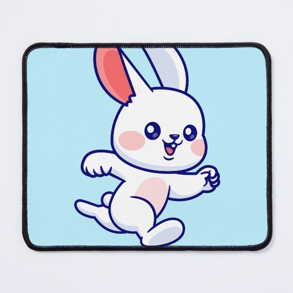 Item preview, "Cute Rabbit Running: Cartoon Vector Icon Illustration" designed and sold by hjian8219.