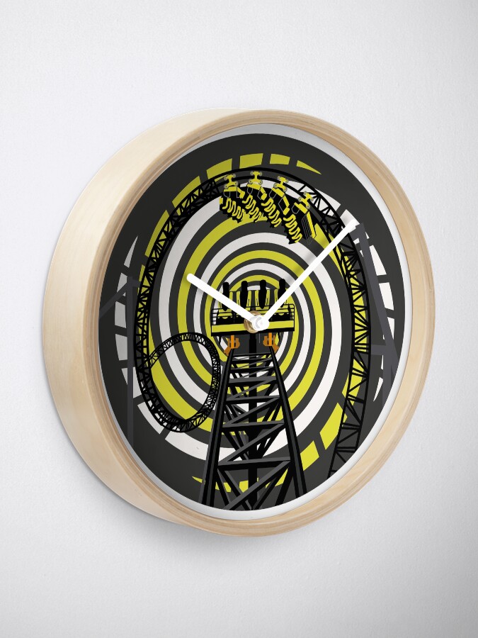 Alternate view of SMILE FOREVER Shirt Design - Black and Yellow Gerstlauer Infinity Coaster Clock