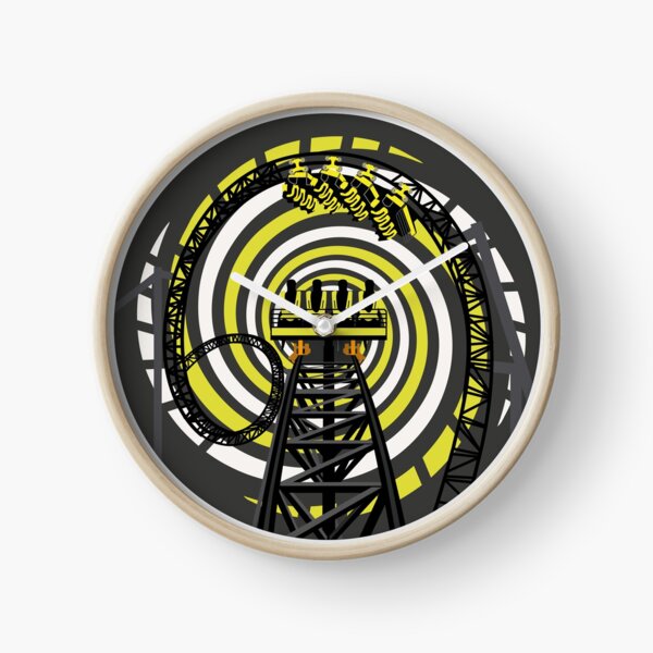 SMILE FOREVER Shirt Design - Black and Yellow Gerstlauer Infinity Coaster Clock