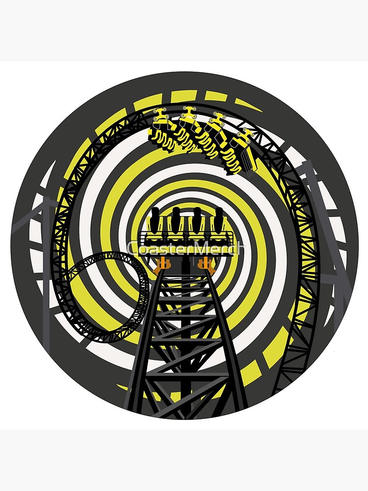 SMILE FOREVER Shirt Design - Black and Yellow Gerstlauer Infinity Coaster by CoasterMerch