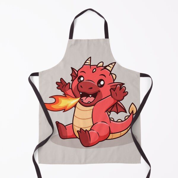 Item preview, "Cute Dragon with Fire: Cartoon Vector Icon Illustration" designed and sold by hjian8219.