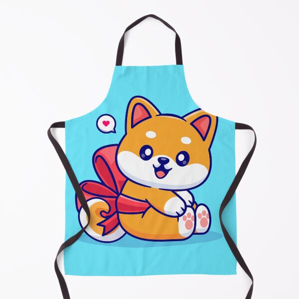 Item preview, Cute Shiba Inu Dog with Ribbon: Cartoon Vector Icon Illustration" designed and sold by hjian8219.