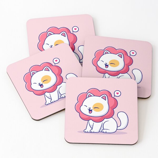 Item preview, Cute Cat Wearing Flower Costume: Cartoon Vector Icon Illustration" designed and sold by hjian8219.
