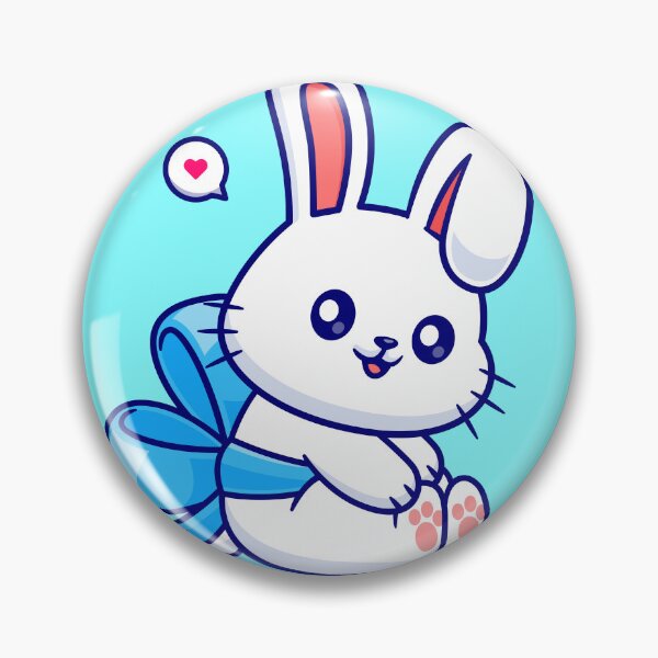 Item preview, "Cute Rabbit with Ribbon: Cartoon Vector Icon Illustration" designed and sold by hjian8219.