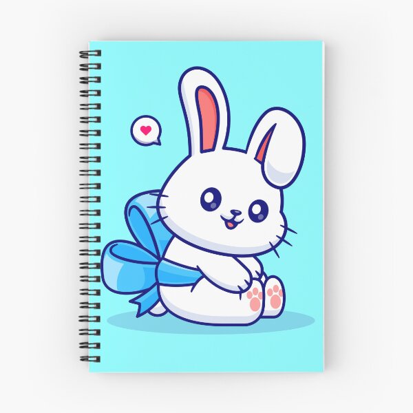 Item preview, "Cute Rabbit with Ribbon: Cartoon Vector Icon Illustration" designed and sold by hjian8219.
