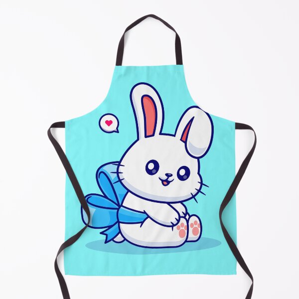 Item preview, "Cute Rabbit with Ribbon: Cartoon Vector Icon Illustration" designed and sold by hjian8219.