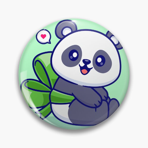 Item preview, "Cute Panda with Ribbon: Cartoon Vector Icon Illustration" designed and sold by hjian8219.