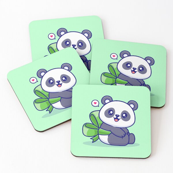 Item preview, "Cute Panda with Ribbon: Cartoon Vector Icon Illustration" designed and sold by hjian8219.