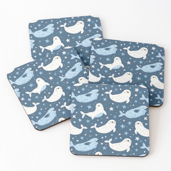 Item preview, Seal Blue Stars Pattern designed and sold by palaco210.