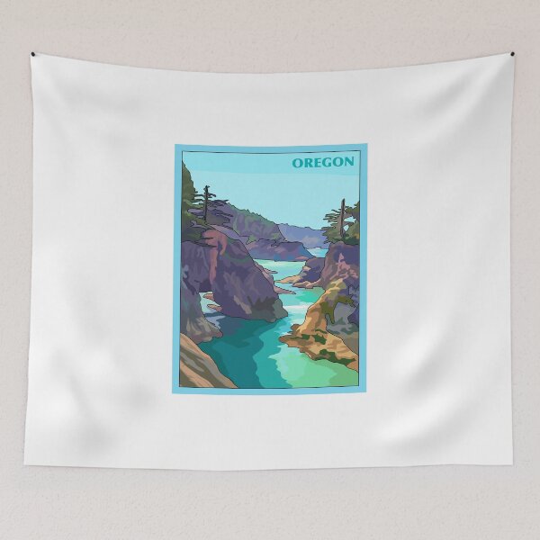 Item preview, Oregon Coast Natural Bridges Landscape: Glimpse of the Beauty of the Pacific Northwest - With Lettering designed and sold by 420igor.