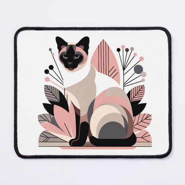 Item preview, Abstract Floral Tonkinese Cat designed and sold by TheAnimalZ00.