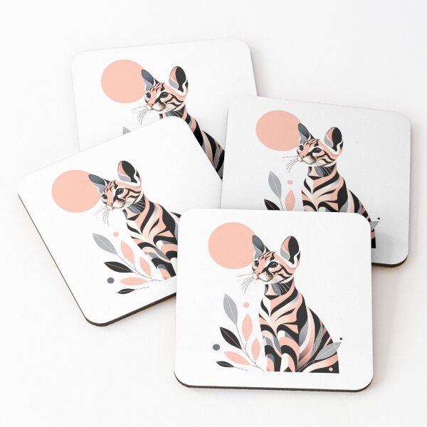 Aperçu de l'œuvre Chat Toyger floral abstrait créée et vendue par TheAnimalZ00.
