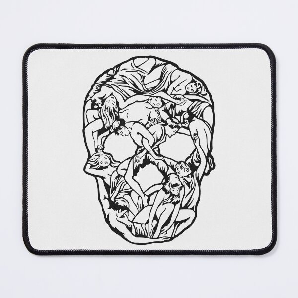 Item preview, Vintage Witchy Skull Optical Illusion Drawing designed and sold by Arcane Orchid.