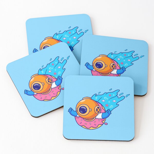 Item preview, "Cute Diver Donut: Cartoon Vector Icon Illustration" designed and sold by hjian8219.