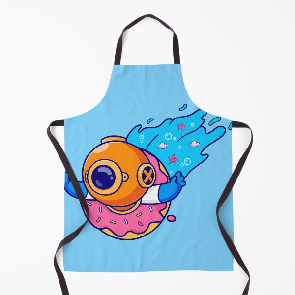 Item preview, "Cute Diver Donut: Cartoon Vector Icon Illustration" designed and sold by hjian8219.
