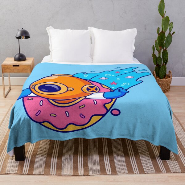 Item preview, "Cute Diver Donut: Cartoon Vector Icon Illustration" designed and sold by hjian8219.