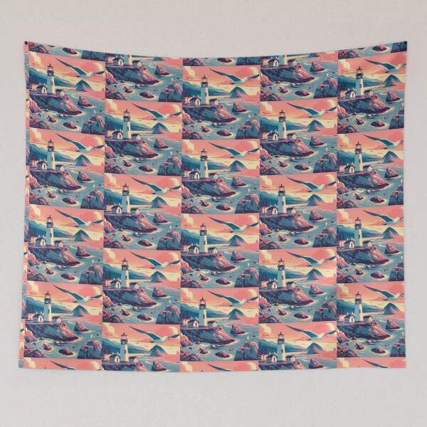 Item preview, Coastal Lighthouse Sunrise designed and sold by Catherine Harrison.