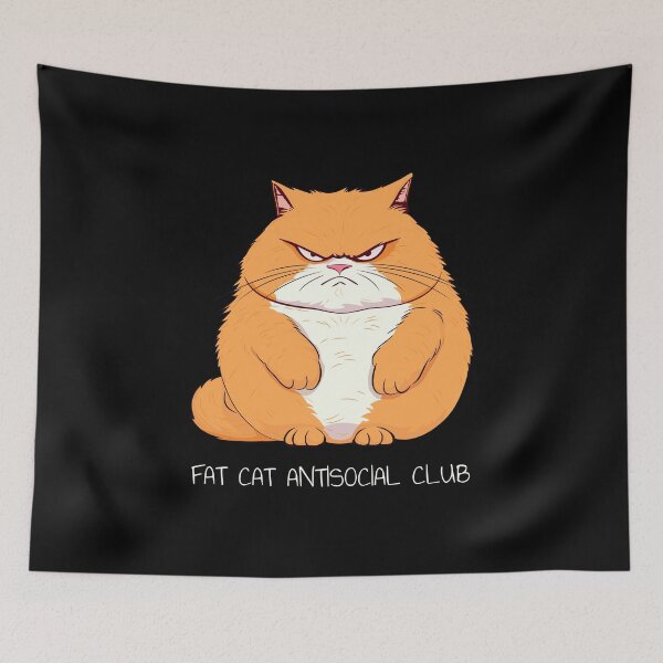 Item preview, Fat Cat Antisocial Club designed and sold by claudiatoman.