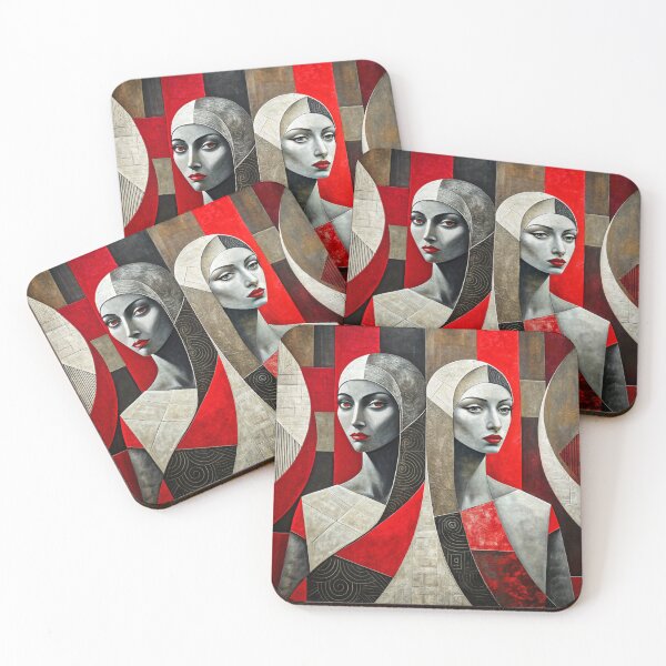 Item preview, Harmony in white and red designed and sold by LumDesignArt.