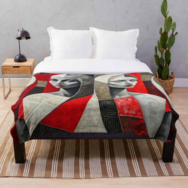 Item preview, Harmony in white and red designed and sold by LumDesignArt.