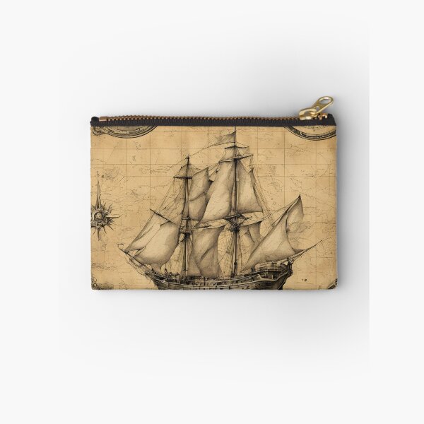 Item preview, Vintage Nautical Ship and Compass Rose designed and sold by CreationsGP.
