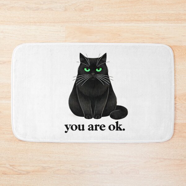 Item preview, Unamused cat says "You are ok" designed and sold by PetPaletteCards.