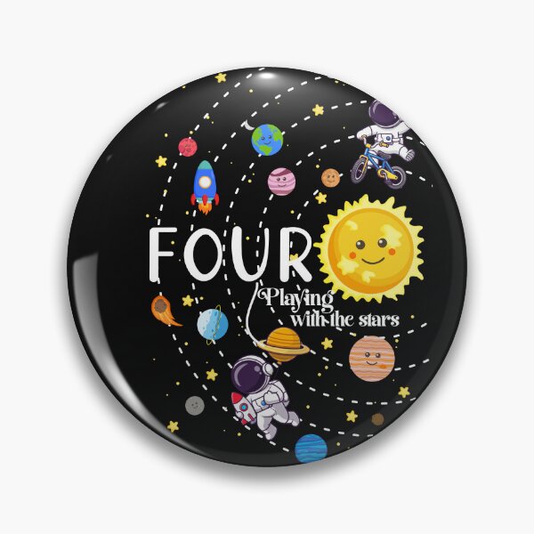 Item preview, Celebrate our 4th birthday with the t-shirt "Four playing with the stars"! designed and sold by amahechoamano.