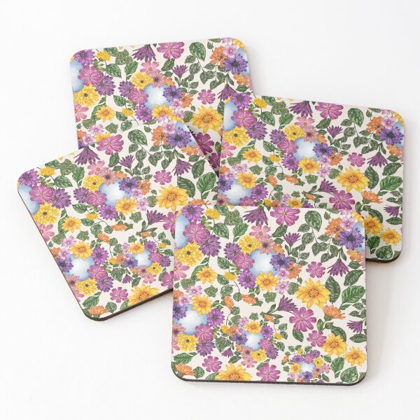 Item preview, Florals Circle Pattern Cream Large designed and sold by greenerybywendy.