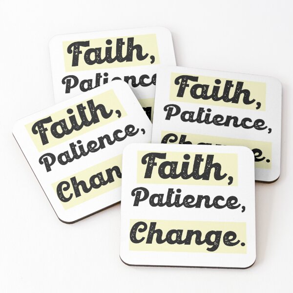 Item preview, "Faith, patience, change." designed and sold by Mahmoud Salah.