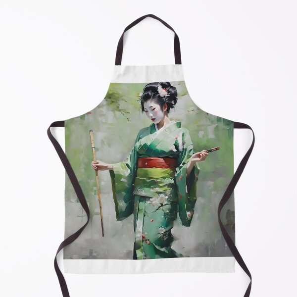 Item preview, Japanese Geisha in Green B Portrait designed and sold by Oldetimemercan.