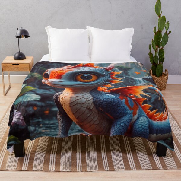 Item preview, Adorable Baby Koi Dragon In Fantasy Forest designed and sold by TheArtOfPat.