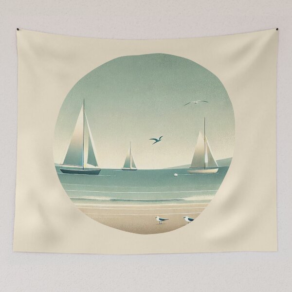Item preview, Vintage Sailboat, Hamptons Scene designed and sold by CrypRenaissance.