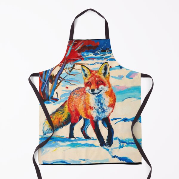 Artikelvorschau, Fuchs-Porträt. Wintersaison, verschneiter Fuchs, Vintage-Fuchs, Fuchs-Malerei, Paul Cezanne-Stil entworfen und verkauft von FoxVibes.