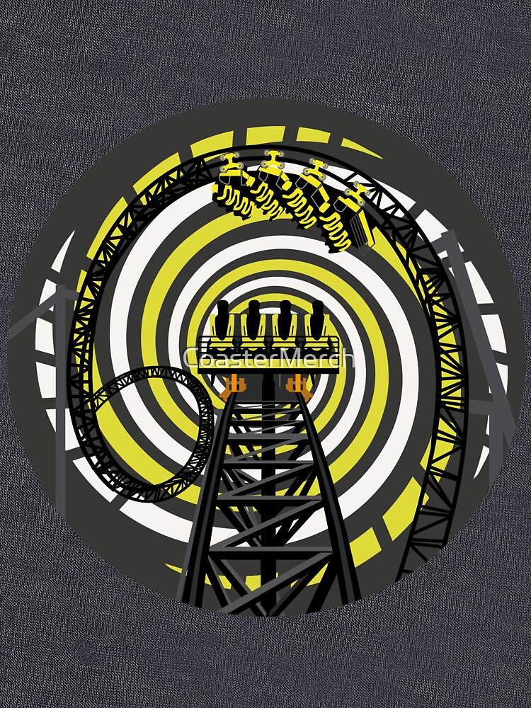 SMILE FOREVER Shirt Design - Black and Yellow Gerstlauer Infinity Coaster by CoasterMerch