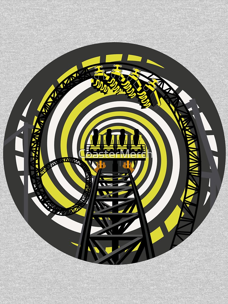 Thumbnail 5 of 5, Kids Pullover Hoodie, SMILE FOREVER Shirt Design - Black and Yellow Gerstlauer Infinity Coaster designed and sold by CoasterMerch.