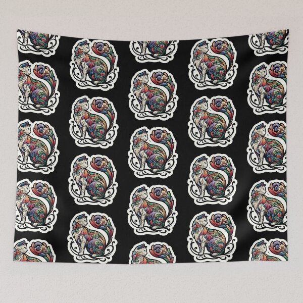 Item preview, Art Nouveau Cat designed and sold by PinUpPizzazz.