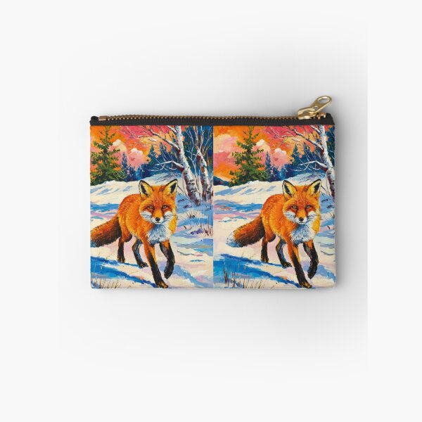 Artikelvorschau, Fuchs-Porträt. Wintersaison, verschneiter Fuchs, Vintage-Fuchs, Fuchs-Malerei, Paul Cezanne-Stil entworfen und verkauft von FoxVibes.