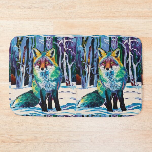 Artikelvorschau, Fuchs-Porträt. Wintersaison, verschneiter Fuchs, Vintage-Fuchs, Fuchs-Malerei, Paul Cezanne-Stil entworfen und verkauft von FoxVibes.
