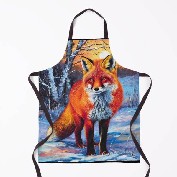 Artikelvorschau, Fuchs-Porträt. Wintersaison, verschneiter Fuchs, Vintage-Fuchs, Fuchs-Malerei, Paul Cezanne-Stil entworfen und verkauft von FoxVibes.