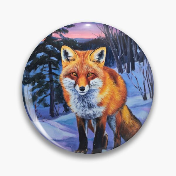 Artikelvorschau, Fuchs-Porträt. Wintersaison, verschneiter Fuchs, Vintage-Fuchs, Fuchs-Malerei, Paul Cezanne-Stil entworfen und verkauft von FoxVibes.