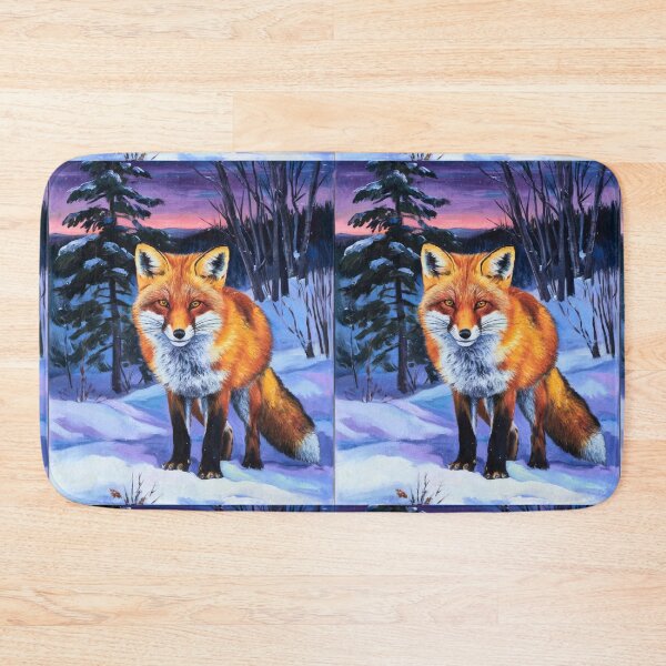 Artikelvorschau, Fuchs-Porträt. Wintersaison, verschneiter Fuchs, Vintage-Fuchs, Fuchs-Malerei, Paul Cezanne-Stil entworfen und verkauft von FoxVibes.