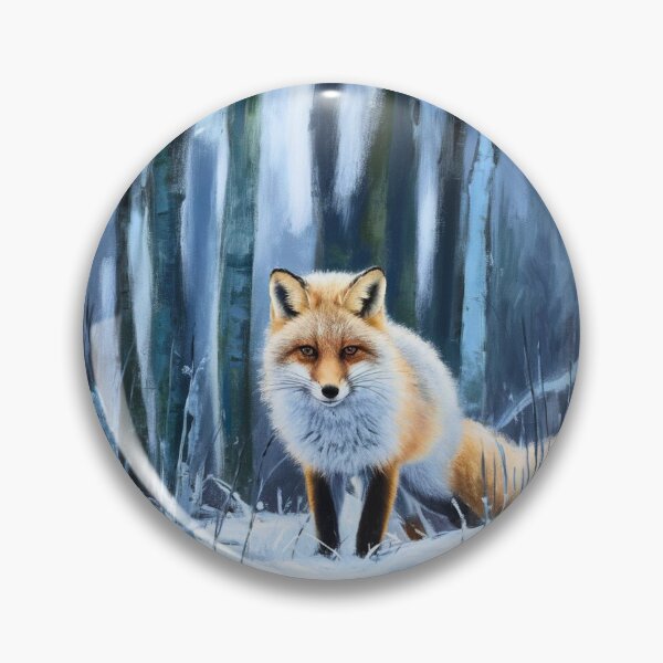 Artikelvorschau, Fuchs-Porträt. Wintersaison, verschneiter Fuchs, Vintage-Fuchs, Fuchs-Malerei, Paul Cezanne-Stil entworfen und verkauft von FoxVibes.