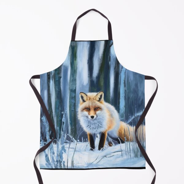 Artikelvorschau, Fuchs-Porträt. Wintersaison, verschneiter Fuchs, Vintage-Fuchs, Fuchs-Malerei, Paul Cezanne-Stil entworfen und verkauft von FoxVibes.