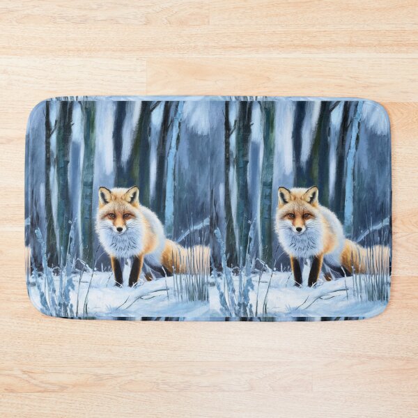 Artikelvorschau, Fuchs-Porträt. Wintersaison, verschneiter Fuchs, Vintage-Fuchs, Fuchs-Malerei, Paul Cezanne-Stil entworfen und verkauft von FoxVibes.
