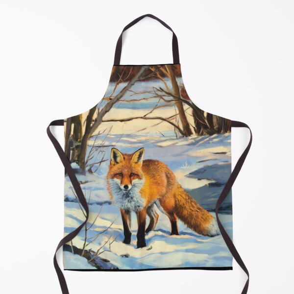 Item preview, Fox Portrait. Winter season, snowy fox, vintage fox, fox painting, Paul Cezanne style designed and sold by FoxVibes.