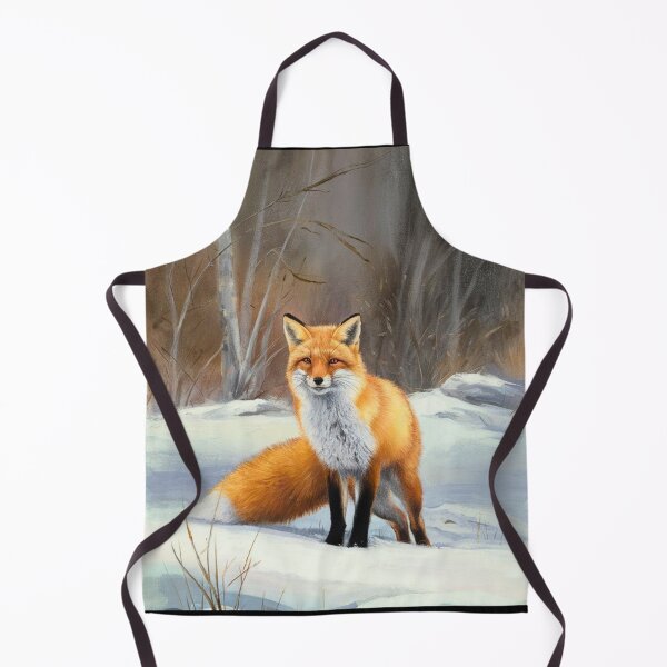 Item preview, Fox Portrait. Winter season, snowy fox, vintage fox, fox painting, Paul Cezanne style designed and sold by FoxVibes.