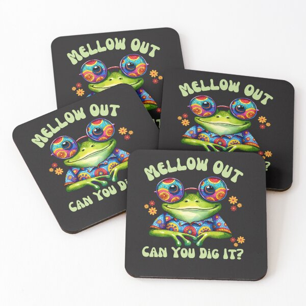 Item preview, Hippie Frog Mellow Out Can You Dig It? designed and sold by AlienOccupation.